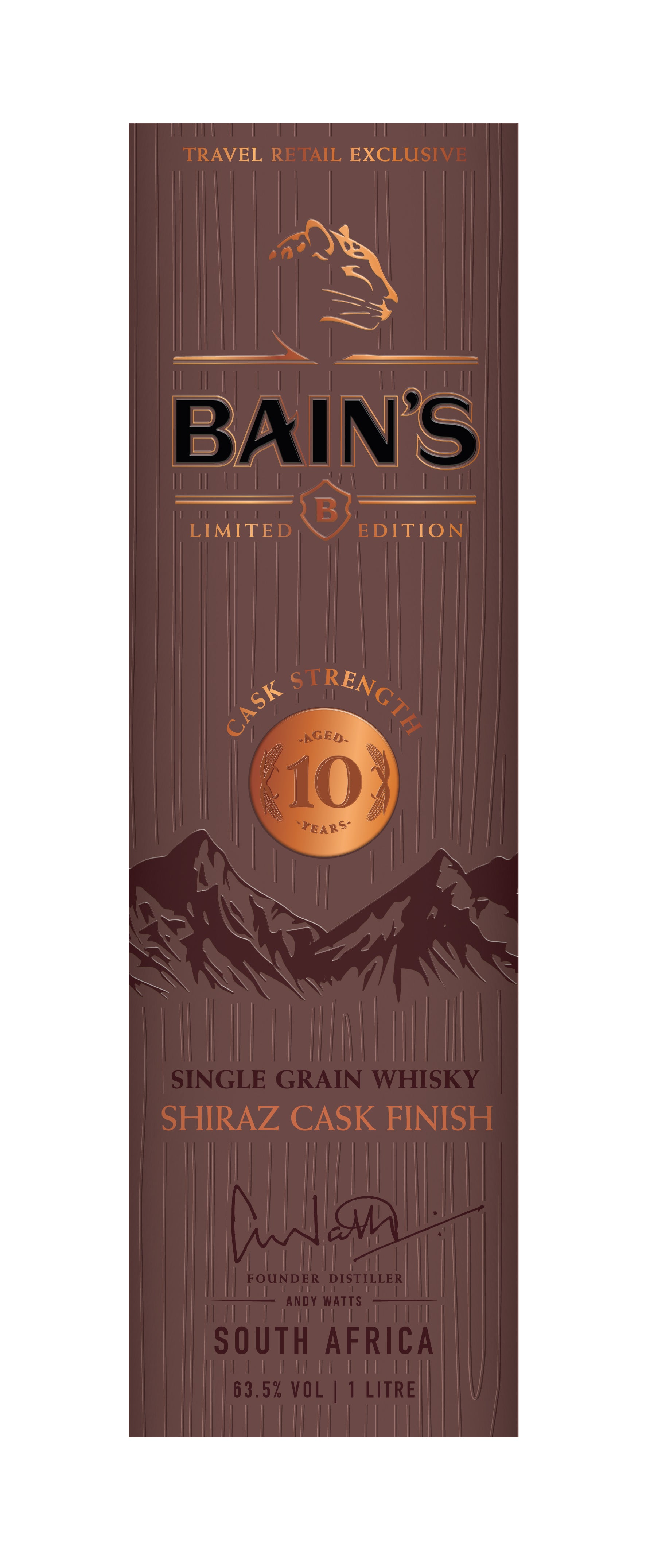 Bain's Cape Mountain Whisky 10YO Shiraz Cask Finish